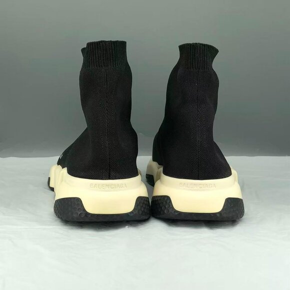 Balenciaga Black and White Sock Sneakers - Picture 5 of 10